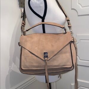 NEW Rebecca Minkoff Darren Tan Suede Leather Shoulder Bag Authentic FINAL ⬇️